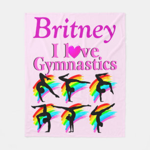 PERSONALIZED GRACEFUL GYMNAST FLEECE BLANKET