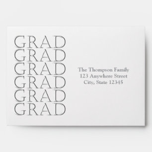 Personalized GRAD Envelope-decorated liner Silver Envelope