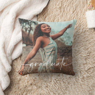 Personalized Grad Photo Collage Keepsake Throw Pillow