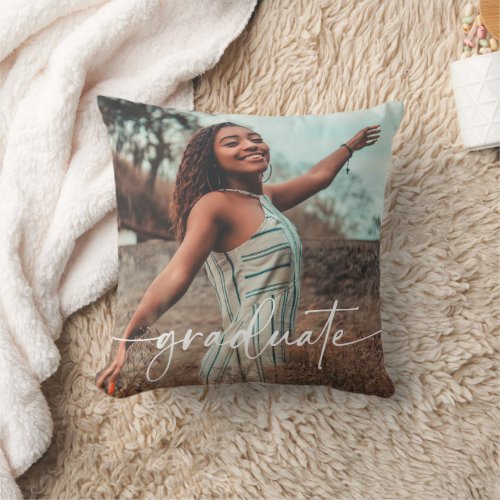 Personalized Grad Photo Collage Keepsake Throw Pillow