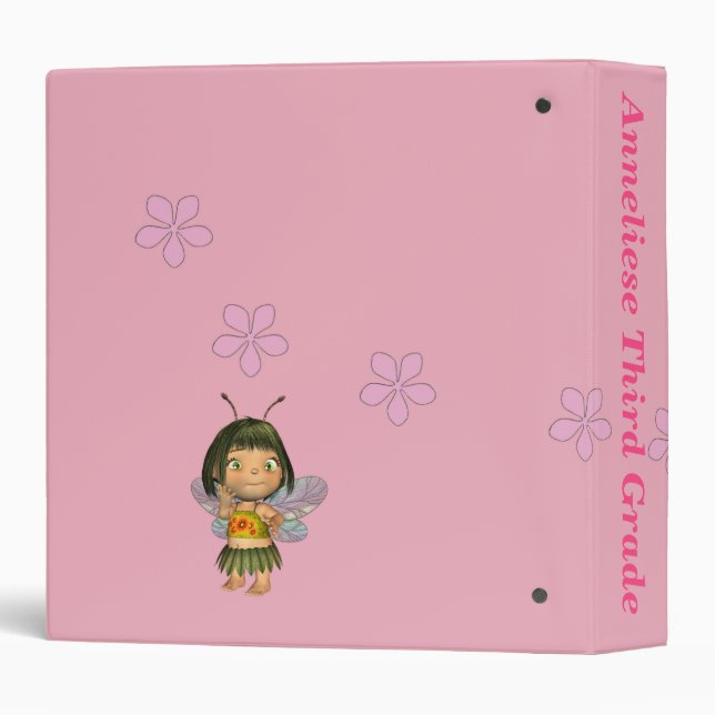 Personalized Grade School Girl Memory Binder (Back/Spine)
