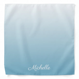 Personalized gradient ombre angel blue bandana