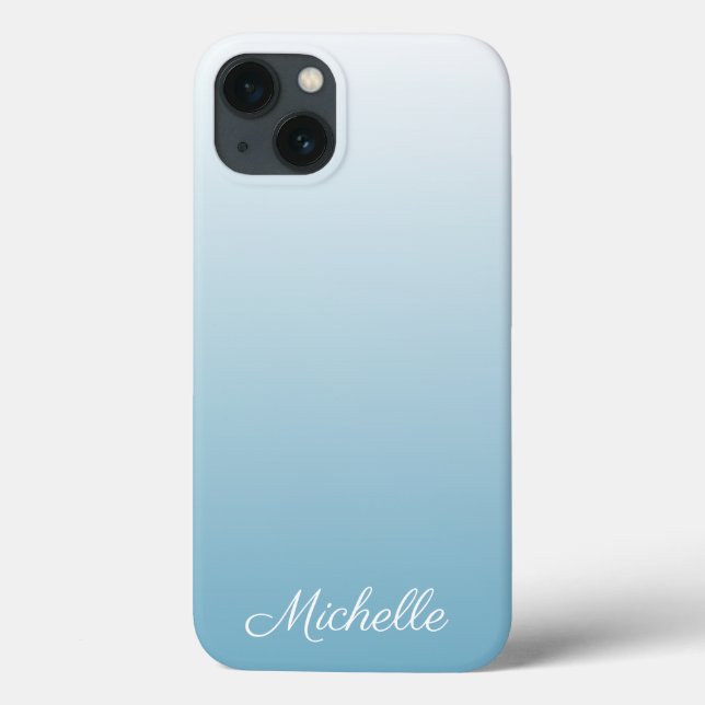 Personalized gradient ombre angel blue Case-Mate i Case-Mate iPhone Case (Back)
