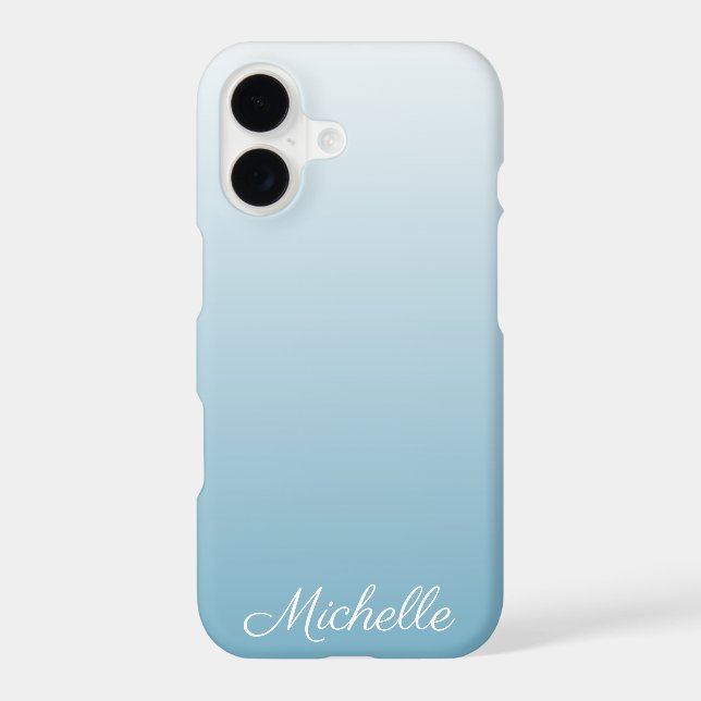 Personalized gradient ombre angel blue Case-Mate iPhone case (Back)