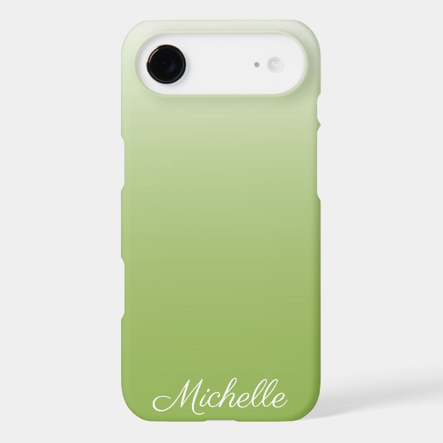 Personalized gradient ombre greenery green Case-Mate iPhone case (Back)