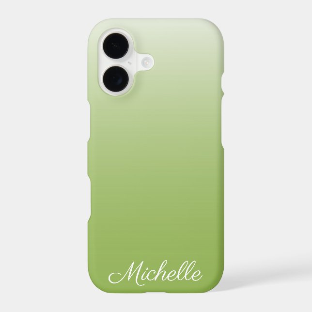 Personalized gradient ombre greenery green Case-Mate iPhone case (Back)