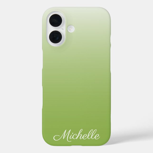 Personalized gradient ombre greenery green Case-Mate iPhone case (Back)