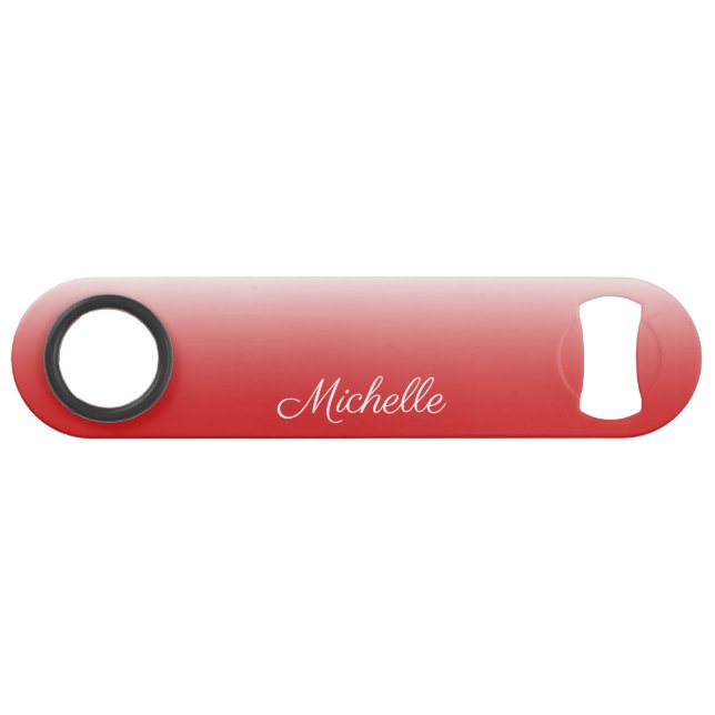 Personalized gradient ombre red bar key (Front (Horizontal))