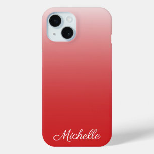 Personalized gradient ombre red Case-Mate iPhone c iPhone 15 Case