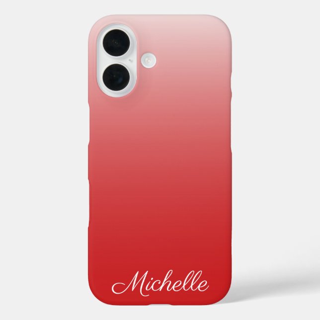 Personalized gradient ombre red Case-Mate iPhone case (Back)