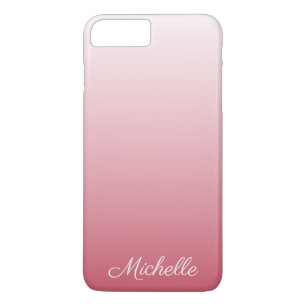 Personalized gradient ombre salmon pink iPhone 8 plus/7 plus case