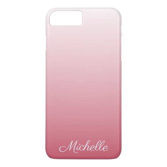 Personalized gradient ombre salmon pink Case-Mate iPhone case (Back)