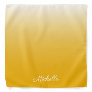 Personalized gradient ombre yellow bandana