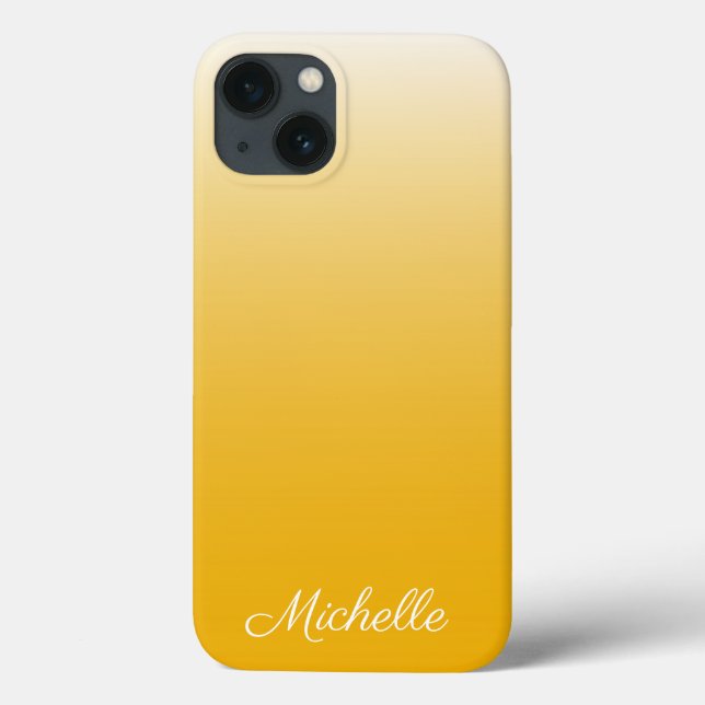 Personalized gradient ombre yellow Case-Mate iPhon iPhone Case (Back)