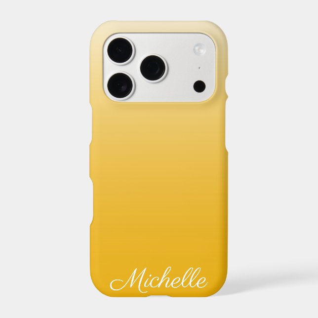 Personalized gradient ombre yellow Case-Mate iPhone case (Back)