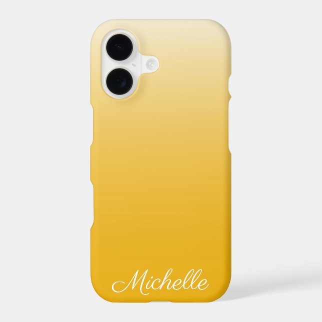 Personalized gradient ombre yellow Case-Mate iPhone case (Back)