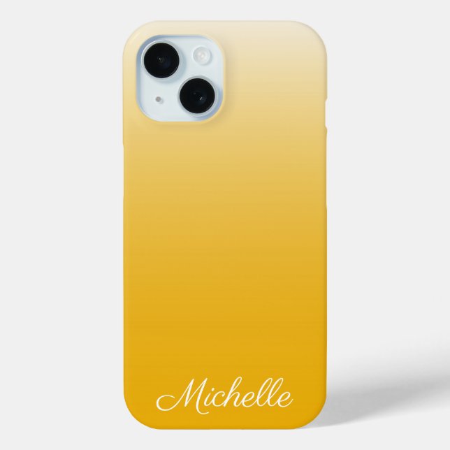 Personalized gradient ombre yellow Case-Mate iPhone case (Back)