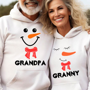 Personalized GRADNMA Snowman Matching Family Hoodie