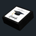 Personalized Graduate - Black Cap Gift Box<br><div class="desc">Graduate Gift Box ready for you to personalize. ✔NOTE: ONLY CHANGE THE TEMPLATE AREAS NEEDED! 😀 If needed, you can remove the text and start fresh adding whatever text and font you like. 📌If you need further customization, please click the "Click to Customize further" or "Customize or Edit Design" button...</div>