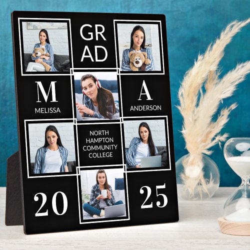 Personalized Graduate Class Black Photo Collage Pl Plaque