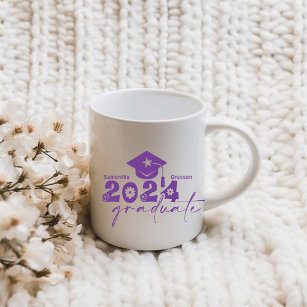 Personalized Graduate Class of 2024 Purple Coffee Mug