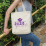 Personalized Graduate Class of 2024 Purple Tote Bag