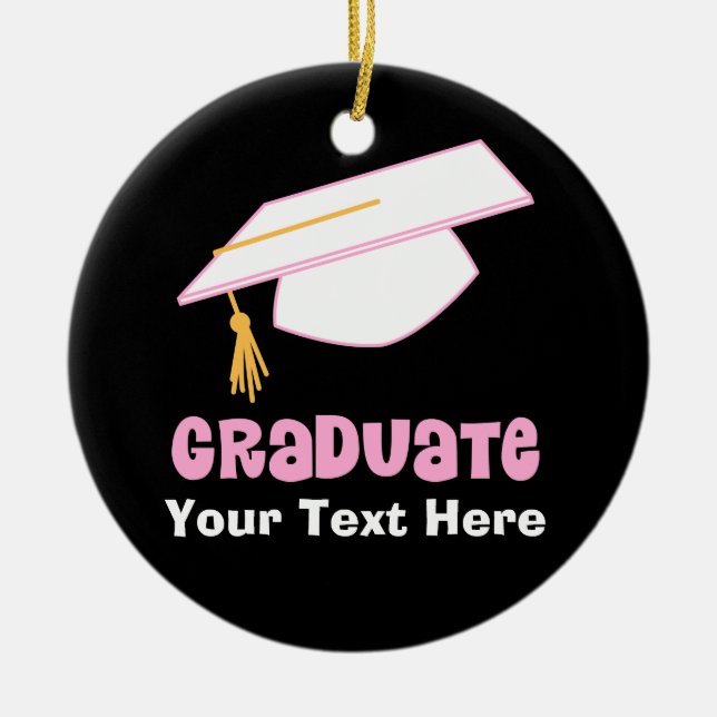 Personalized Graduate Gift Idea Ceramic Ornament (Front)