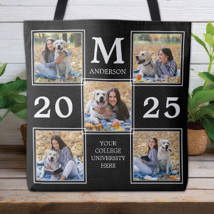 Personalized Graduate Monogram Photo Collage Tote Bag