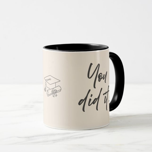 Personalized Graduate Mug – Elegant Script Style (Front Right)