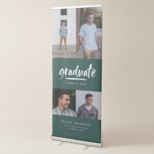 Personalized Graduate Multi Photo Retractable Banner