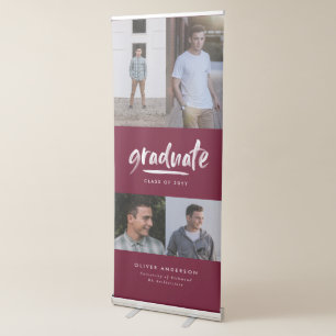 Personalized Graduate Multi Photo Retractable Banner