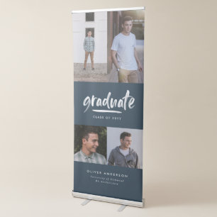 Personalized Graduate Multi Photo Retractable Banner