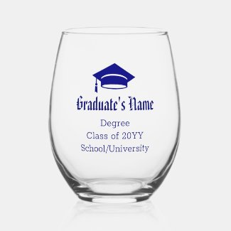 Personalized Graduate Name Cap Tassel Navy Blue