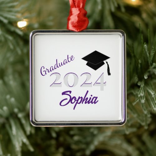 Personalized Graduate Ornament Purple