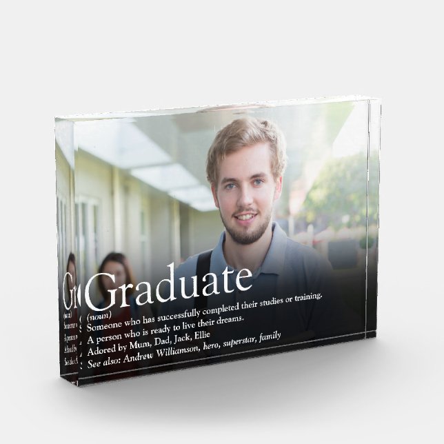 Personalized Graduate Photo Definition Quote Block (Left)