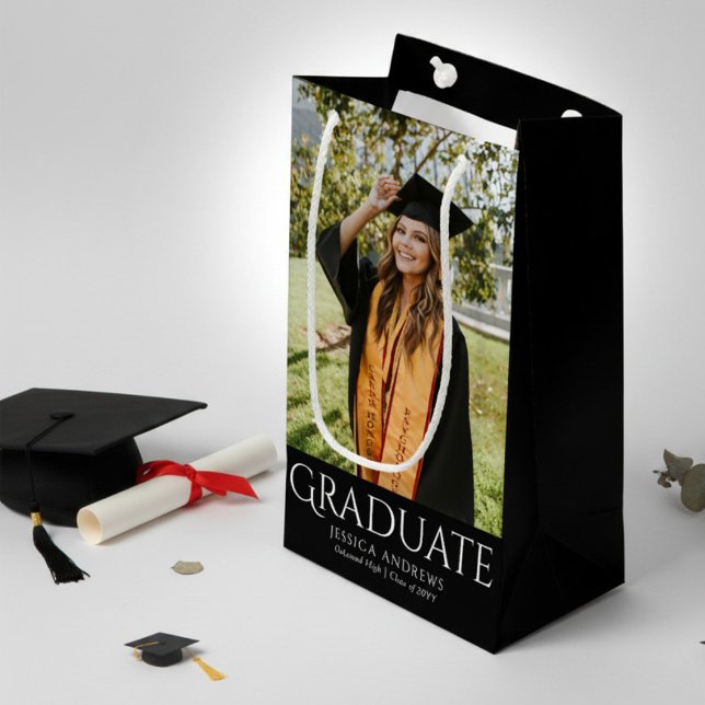 Personalized Graduate Photo Small Gift Bag (Creator Uploaded)