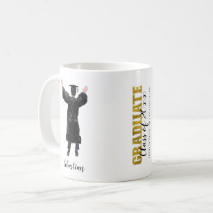 Personalized Graduate Watercolor Boy  Coffee Mug