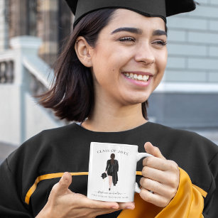 Personalized Graduate Watercolor Girl Coffee Mug