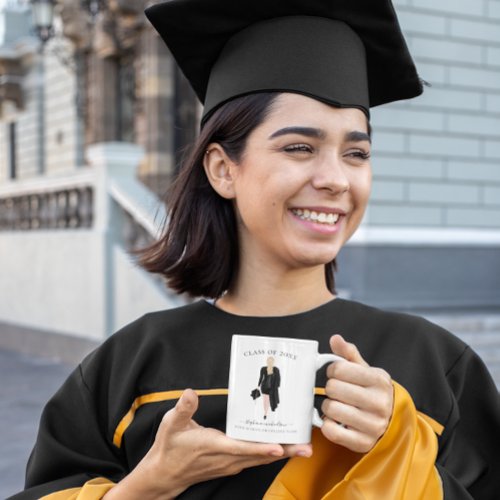 Personalized Graduate Watercolor Girl Coffee Mug