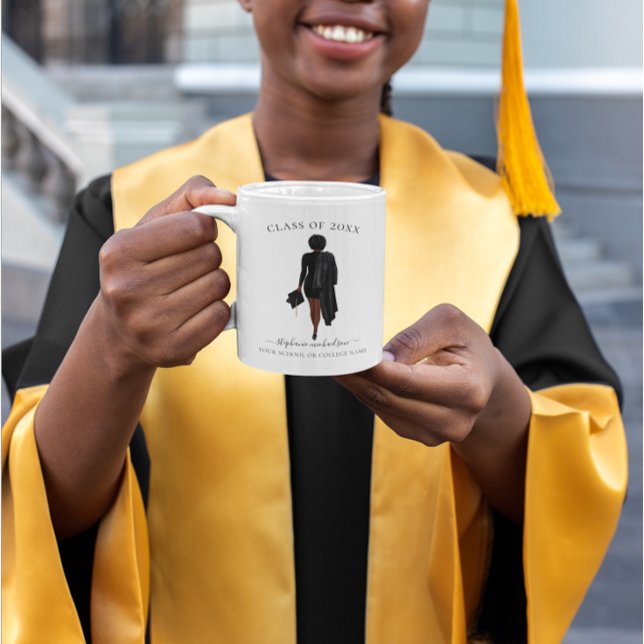 Personalized Graduate Watercolor Girl Coffee Mug (Personalized Graduate Watercolor Girl Coffee Mug)
