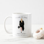 Personalized Graduate Watercolor Girl Coffee Mug at Zazzle