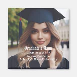 Personalized Graduate's Photo, Name and Class Year Magnet