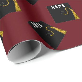 Personalized Graduation 2024 Gift Wrapping Paper by partygames at Zazzle