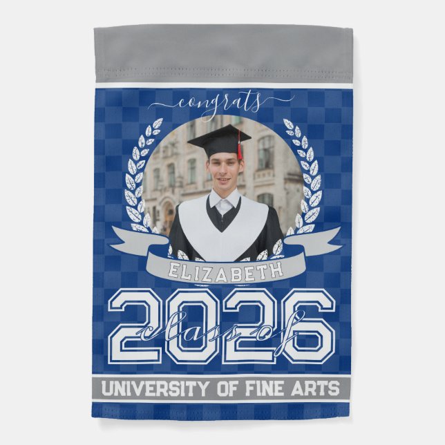 Personalized Graduation 2026 Name School Gift Part Garden Flag (Front)