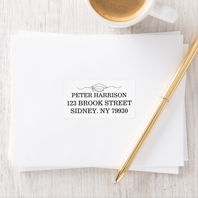 Personalized Graduation Announcements and Invites Label (Insitu)