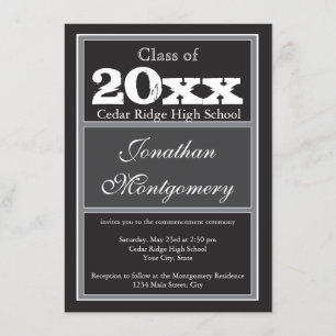 Personalized Graduation Announcements Black