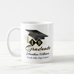 Personalized Graduation Black & Gold 20XX Coffee Mug