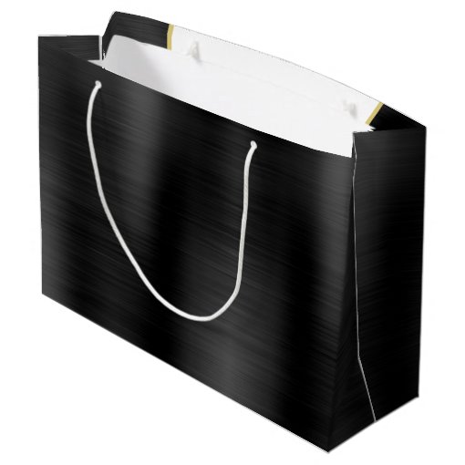 Personalized Graduation Black & Gold Large Gift Bag | Zazzle