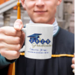 Personalized Graduation  Blue & Gold 20XX Coffee Mug<br><div class="desc">Elegant blue and gold Graduate and cap adorn this mug along with your graduating year. Add your name and school for a personal touch! Makes a great gift! Easy to personalize with custom options. Use the 'Personalize' button to customize the product,  or add text.</div>
