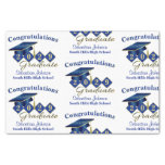Personalized Graduation Blue &amp; Gold Tissue Paper